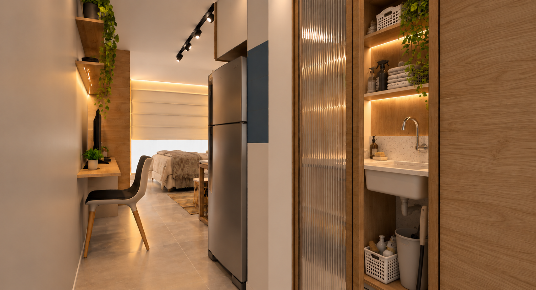 Studio Dalva — área de serviço integrada